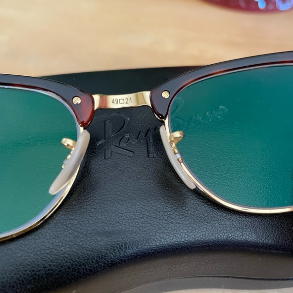 Ray-Ban Clubmaster Unisex Tortoise & Gold Eyeglass Frames - Picture 9 of 10